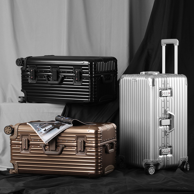 铝镁合金行李箱男超大容量拉杆箱女出国留学托运加厚结实旅行箱子